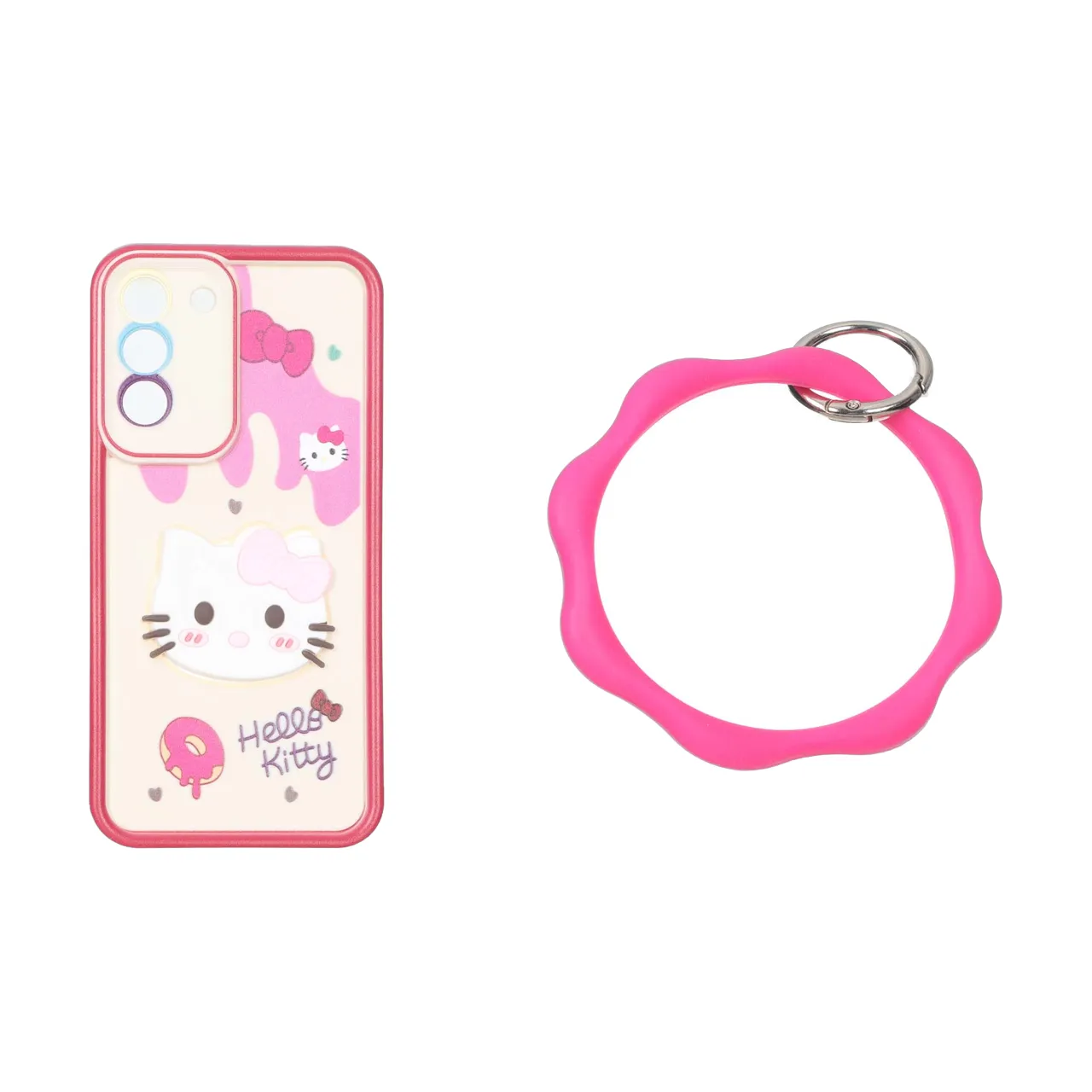 قاب Solid Case عروسک برجسته النگویی محافظ لنز رنگی Samsung Galaxy S21 FE - طرح 539