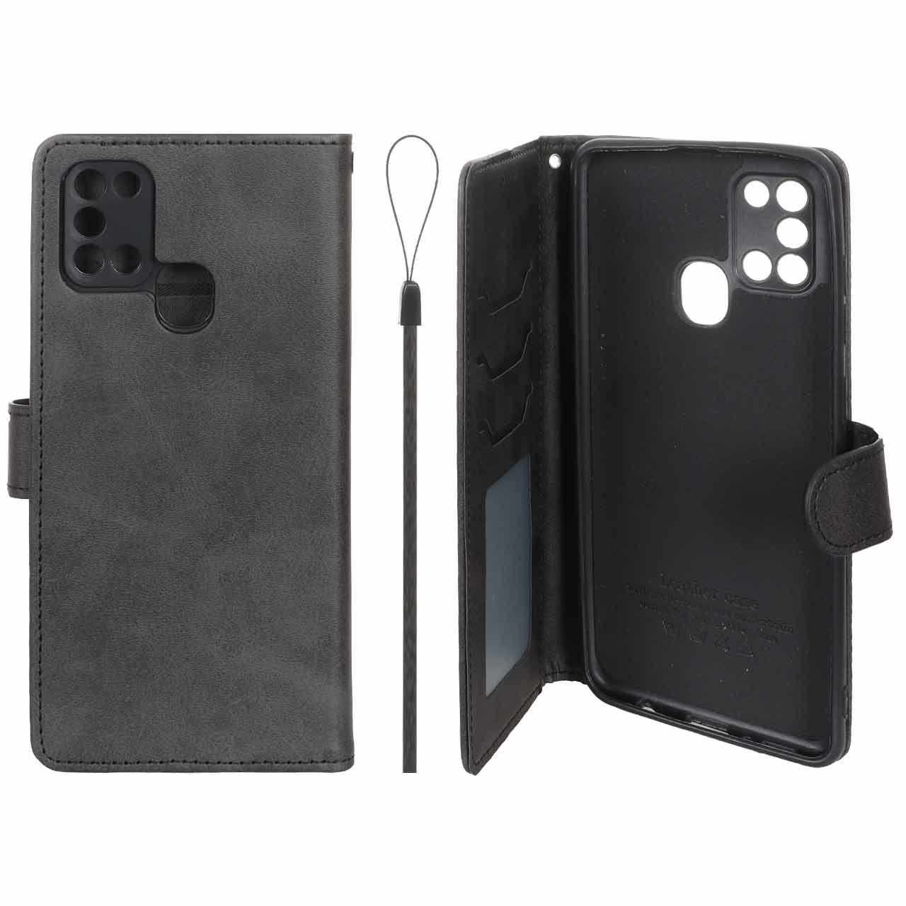 کیف مگنتی داخل خز MNC Plus مناسب برای سامسونگ گلکسی A21s مشکی