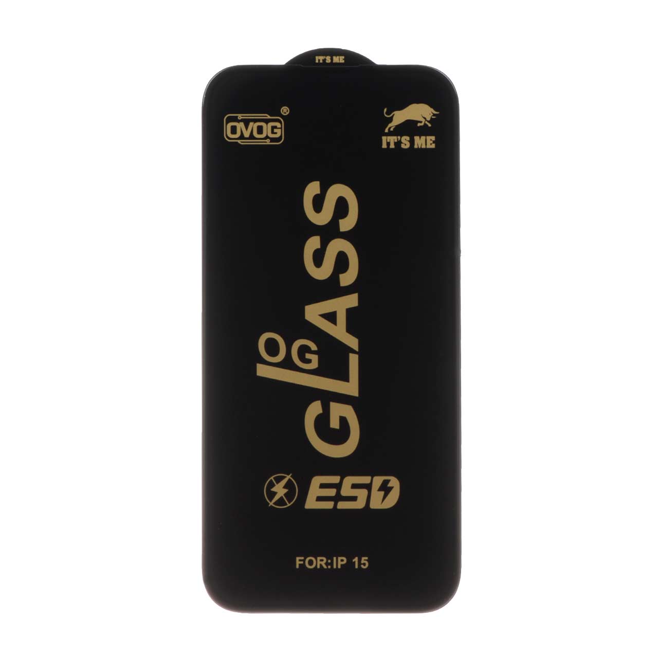 محافظ صفحه نمایش شیشه ای OG ESD OVOG فول کاور مناسب برای آیفون 16، آیفون 15 و آیفون 14 پرو