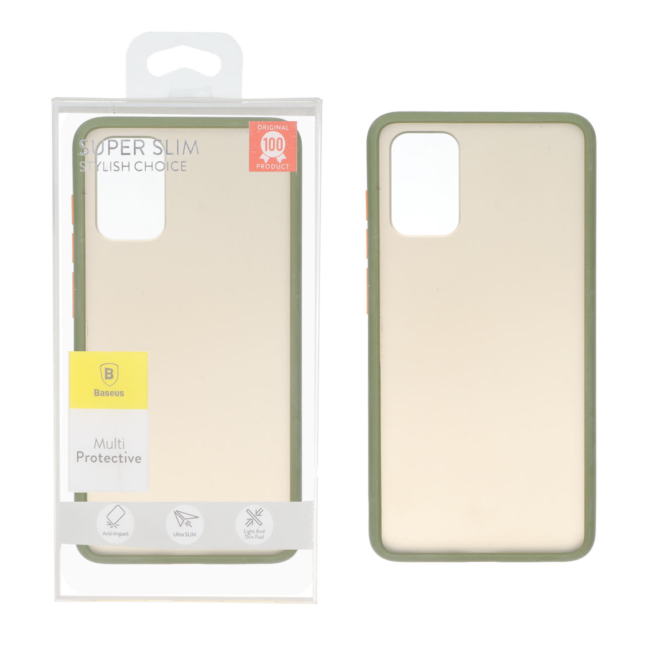 قاب پشت مات محافظ لنزدار Samsung Galaxy S20 - سبز سدری (پک دار)