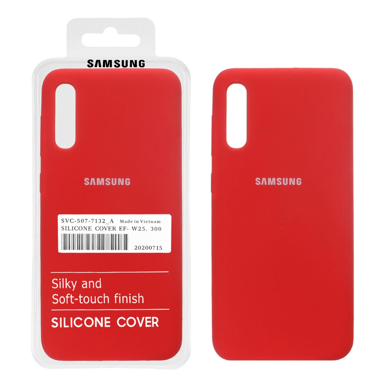 قاب سیلیکونی پاک کنی اورجینال درجه یک Samsung A30S / A50 / A50S - قرمز (پک دار)