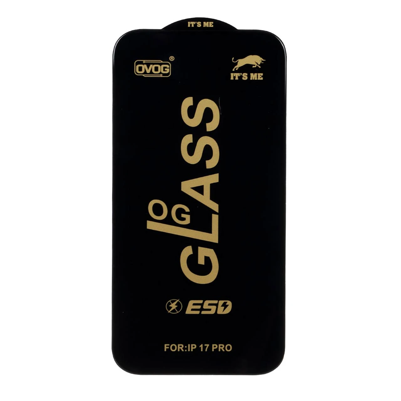 محافظ صفحه نمایش شیشه ای فول کاور OG ESD OVOG مناسب برای آیفون 17 پرو