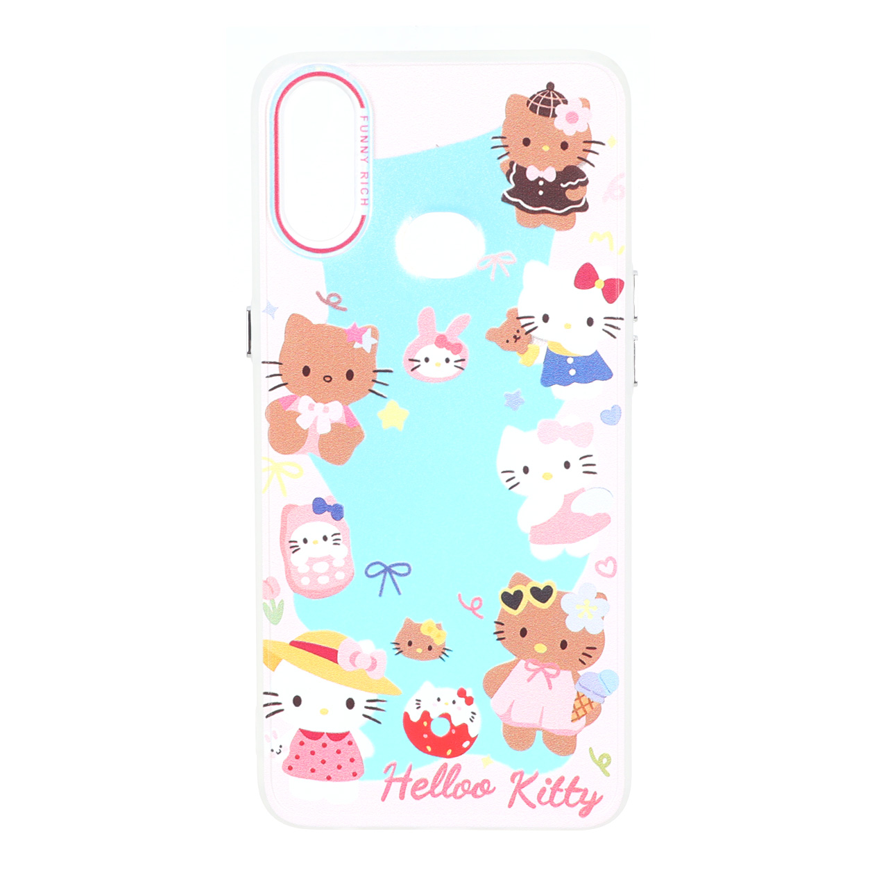 قاب طرح هولوگرامی Funnyrich طرح Hello Kitty دور مات مناسب برای سامسونگ گلکسی A10s