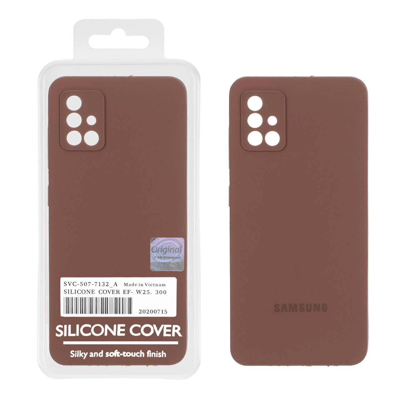 قاب سیلیکونی پاک کنی اورجینال Master Quality مدل Samsung Galaxy A51 / M40s - قهوه ای (پک دار)