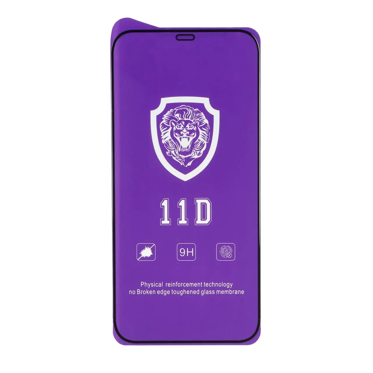 محافظ صفحه نمایش شیشه ای Full Cover Lion 11D مناسب برای آیفون 12 پرو مکس
