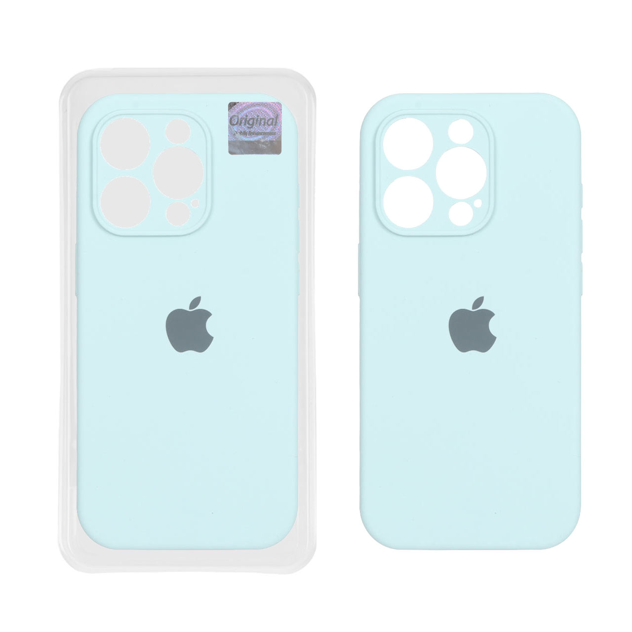 قاب سیلیکونی پاک کنی اورجینال Master Quality مدل Apple iPhone 15 Pro - آبی کبریتی (پک دار)