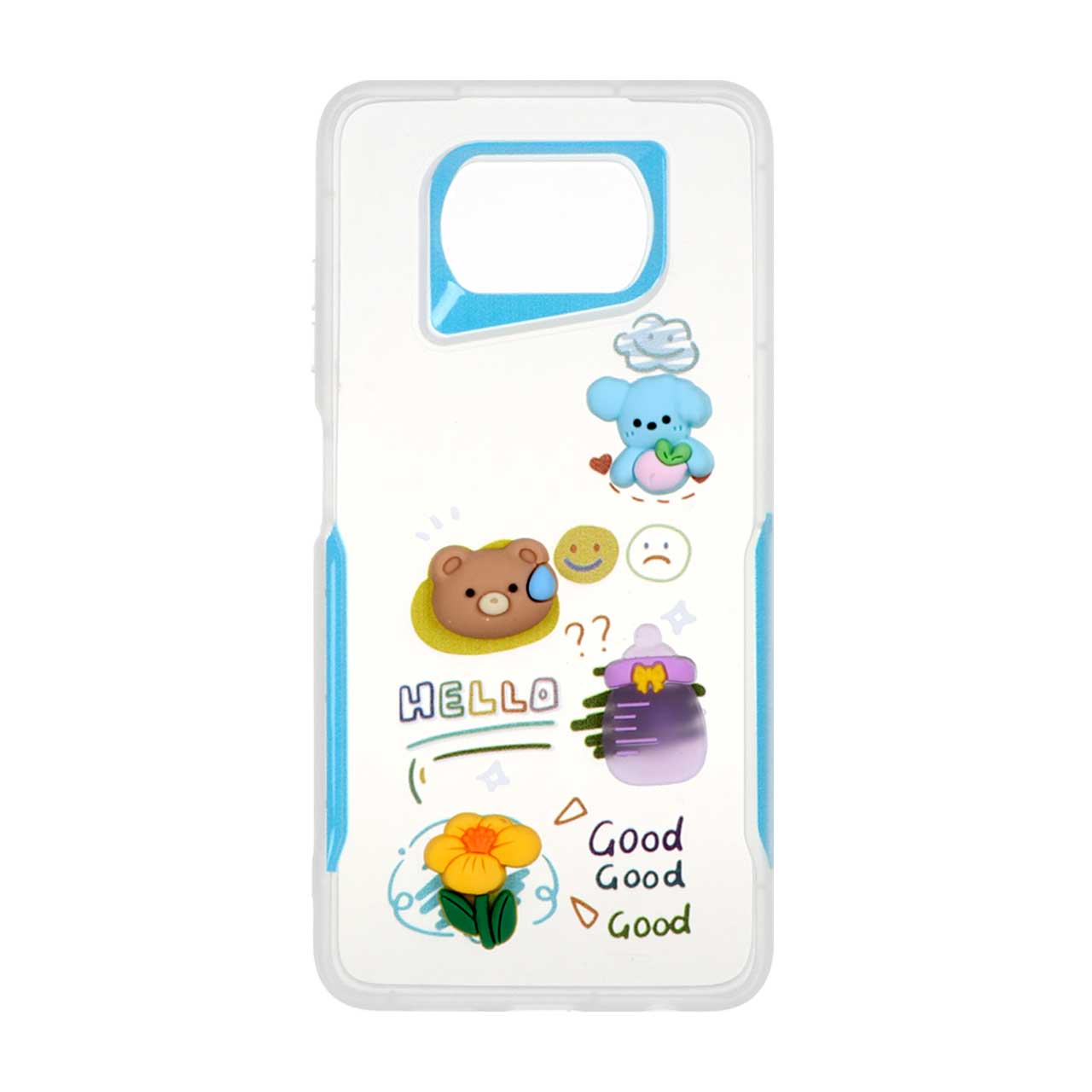 قاب طرح عروسک پاستیلی شفاف مناسب برای شیائومی پوکو X3، پوکو X3 پرو و پوکو X3 NFC