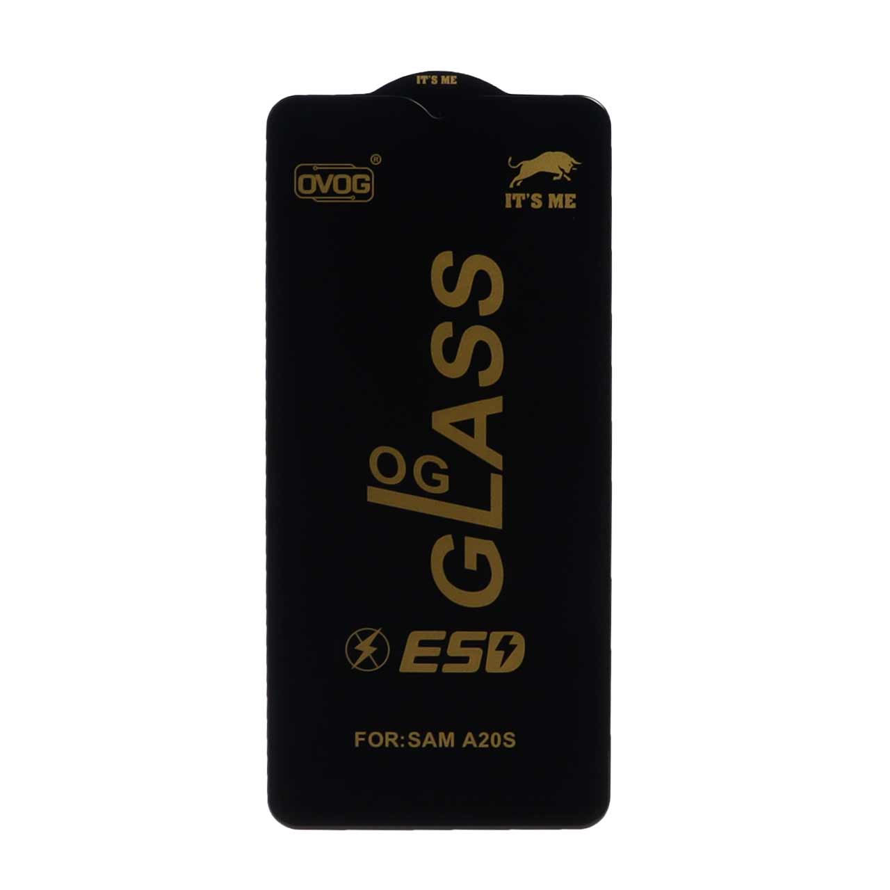 محافظ صفحه نمایش شیشه ای فول کاور OG ESD OVOG مناسب برای سامسونگ گلکسی A20S