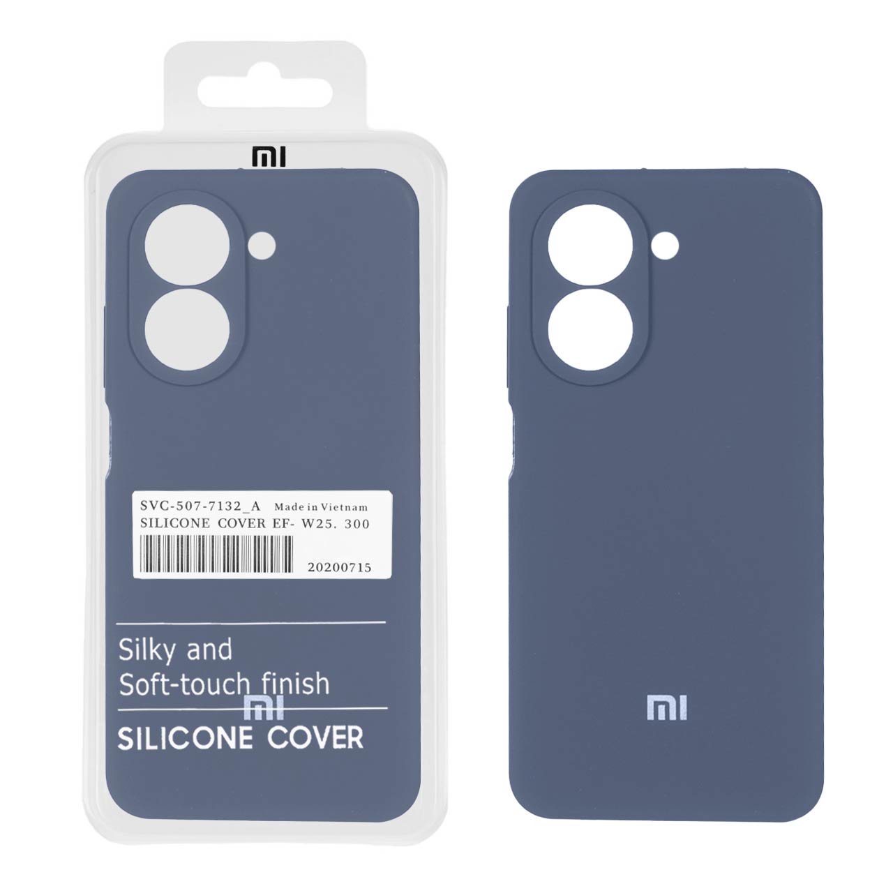 قاب سیلیکونی پاک کنی اورجینال درجه یک Xiaomi Redmi A5 / Poco C71 - سرمه ای (پک دار)