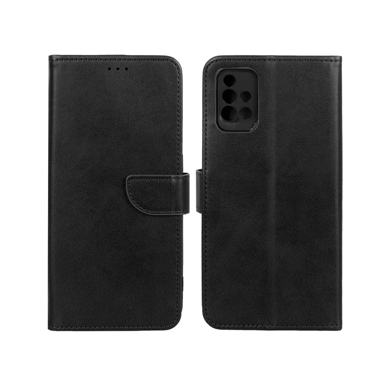کیف چرمی مگنتی محافظ لنزدار مناسب برای سامسونگ گلکسی A51 و M40s - مشکی