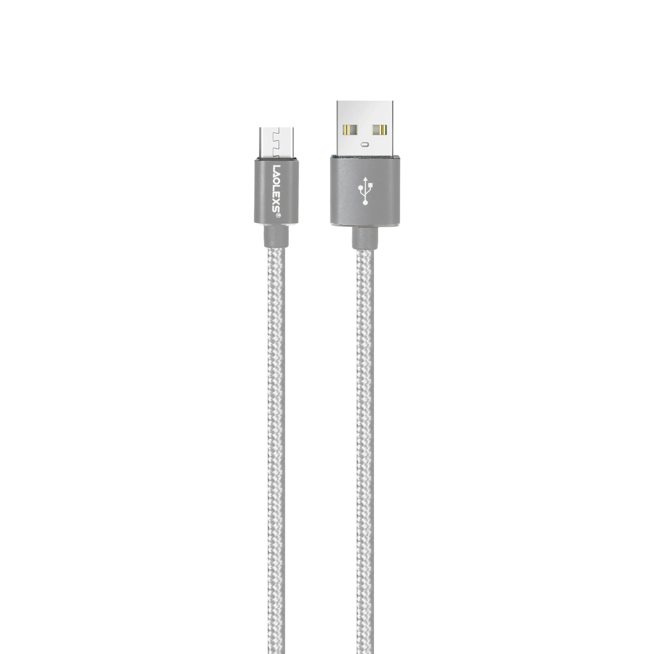 کابل شارژ فست MicroUSB بافته شده LAOLEXS مدل BSA - نقره ای - 1 متری
