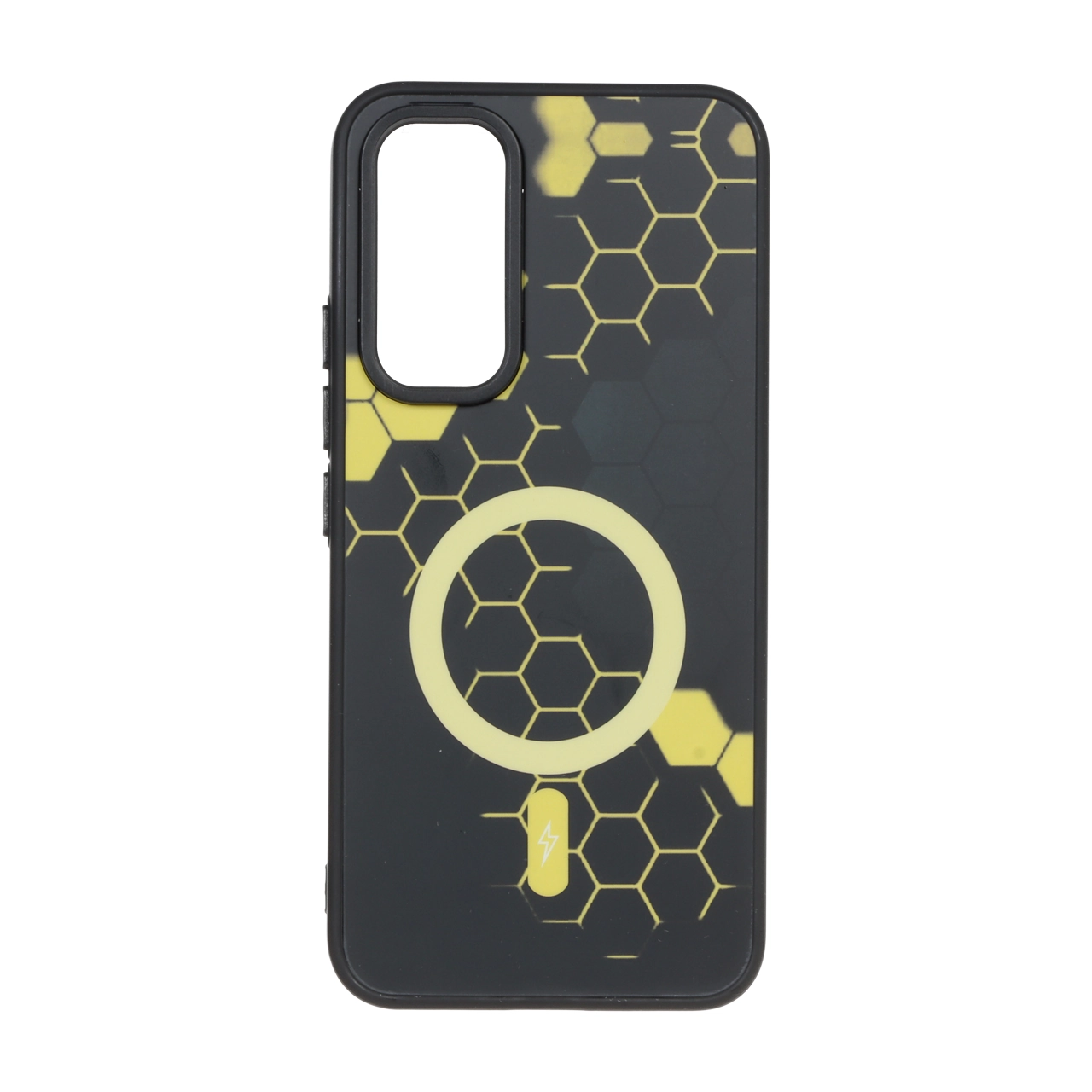 قاب طرح Hexagon مگ سیف زرد مناسب برای سامسونگ گلکسی A54