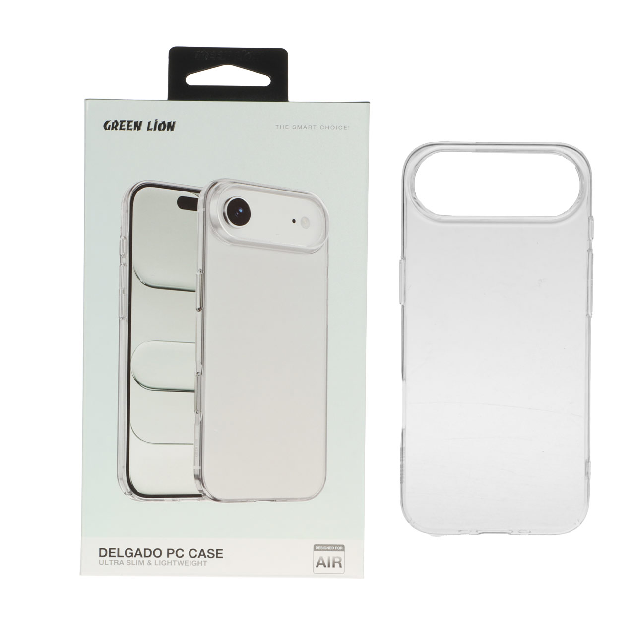 قاب اورجینال Green Lion شفاف Delgado Pc Case برای Apple iPhone 17 Air