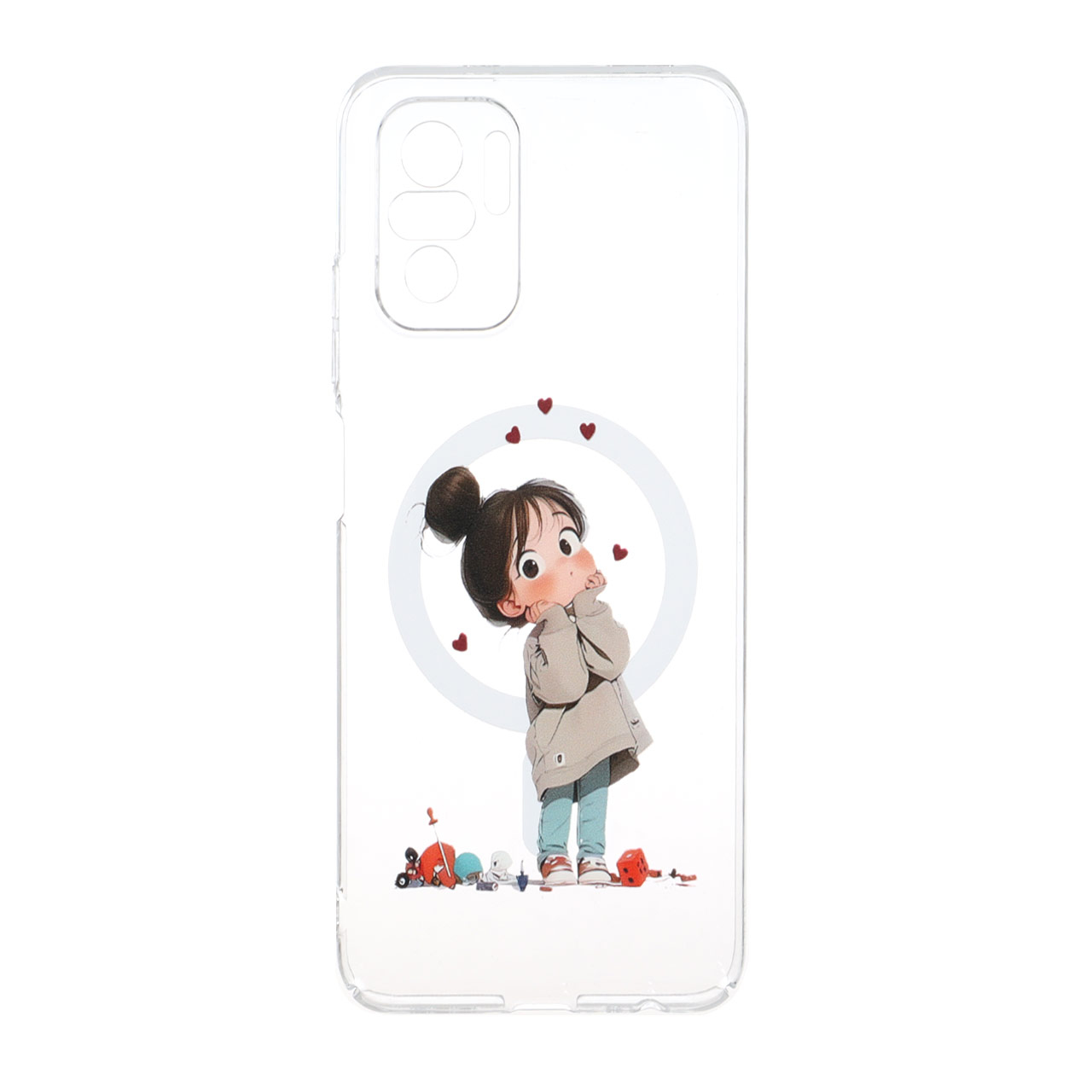 قاب Cute Girl طرح مگ سیف کریستالی مناسب برای شیائومی ردمی نوت 10 4G / ردمی نوت 10 اس / پوکو ام 5 اس