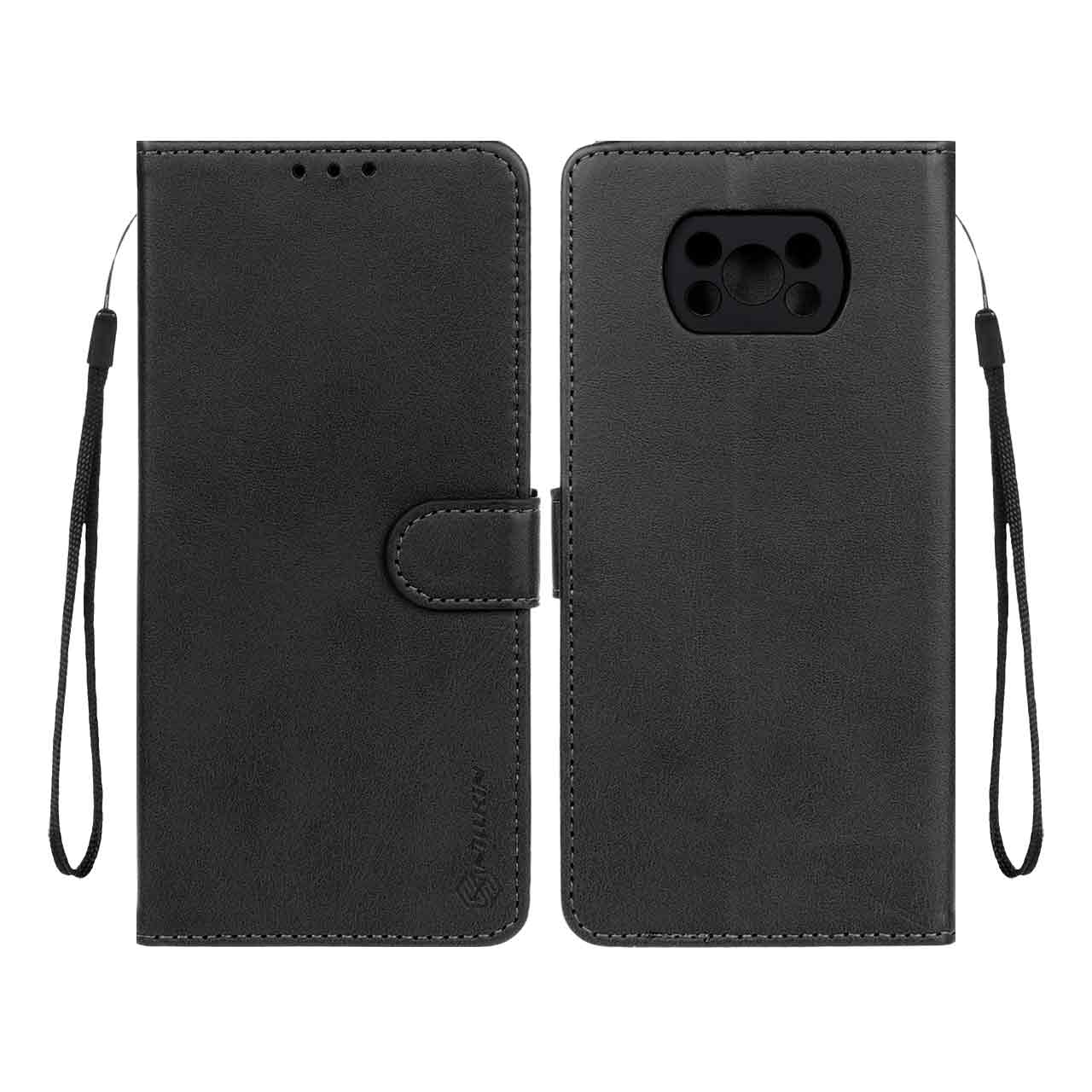 کیف مگنتی Nillkin طرح چرم مناسب برای شیائومی پوکو X3، پوکو X3 پرو و پوکو X3 NFC مشکی
