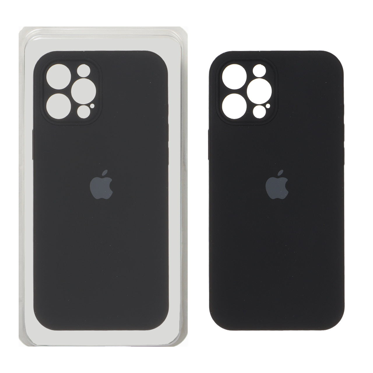 قاب سیلیکونی پاک کنی اورجینال ++A مدل Apple iPhone 12 Pro Max - مشکی (پک دار)