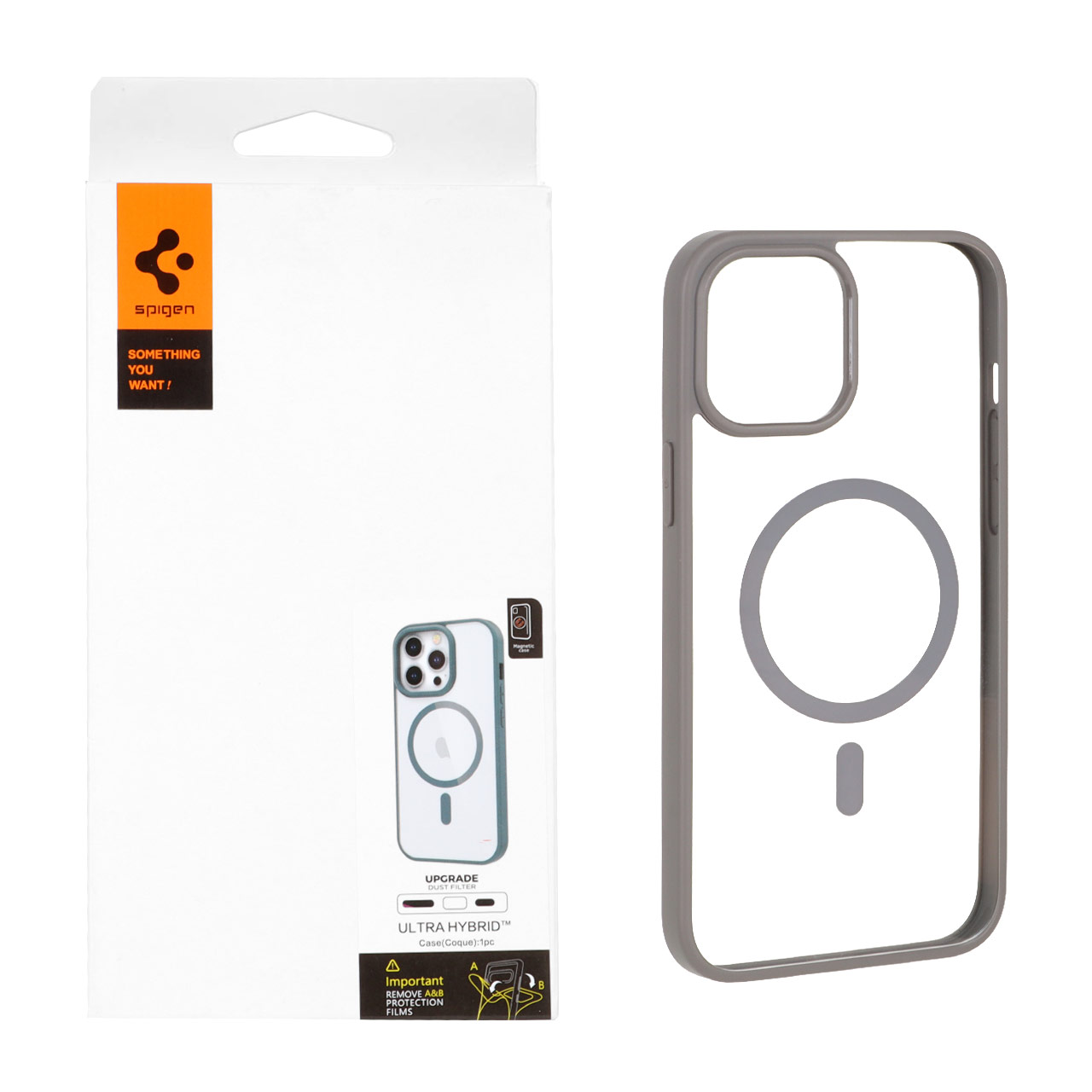قاب مگ سیف Spigen Ultra Hybrid با توری اسپیکر فلزی مناسب برای آیفون 12 پرو مکس