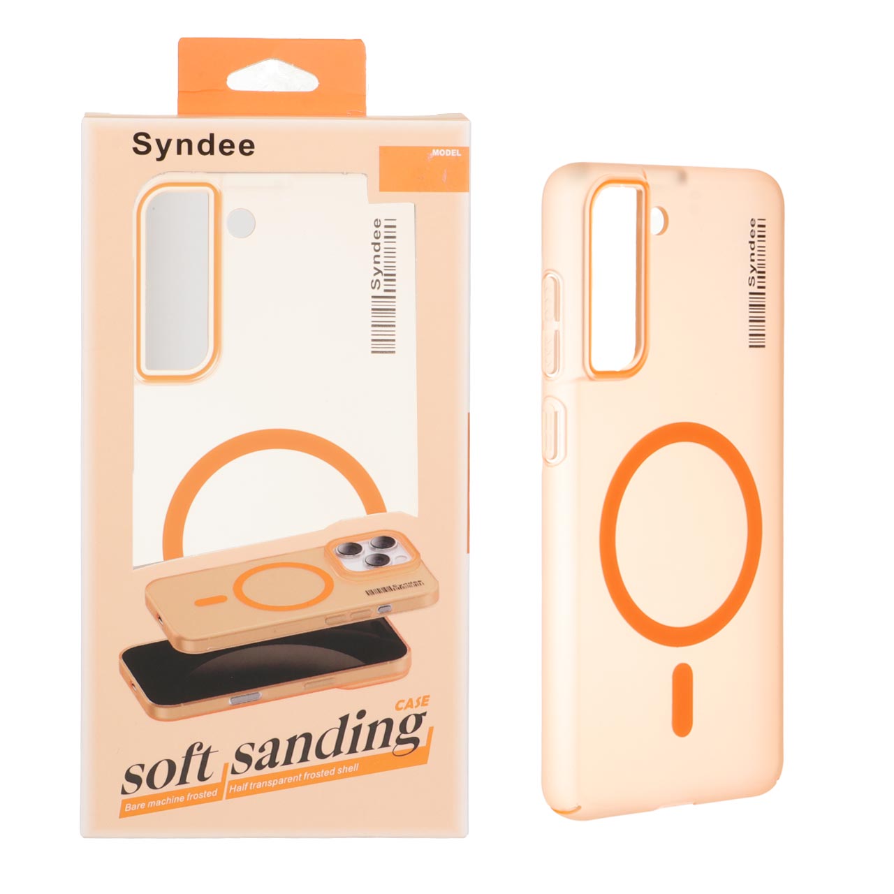 قاب اورجینال Syndee پشت مات MagSafe مدل Samsung Galaxy S21 FE - نارنجی (پک دار )