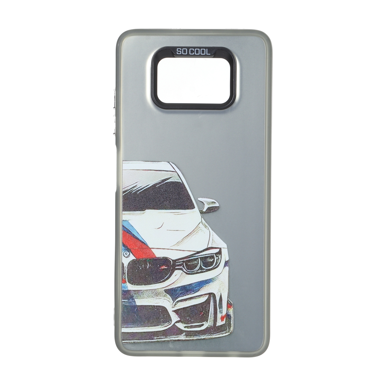قاب طرح ماشین BMW سو کول با محافظ لنز مشکی و دکمه‌های کروم مناسب برای شیائومی پوکو X3 / پوکو X3 پرو / پوکو X3 ان اف سی