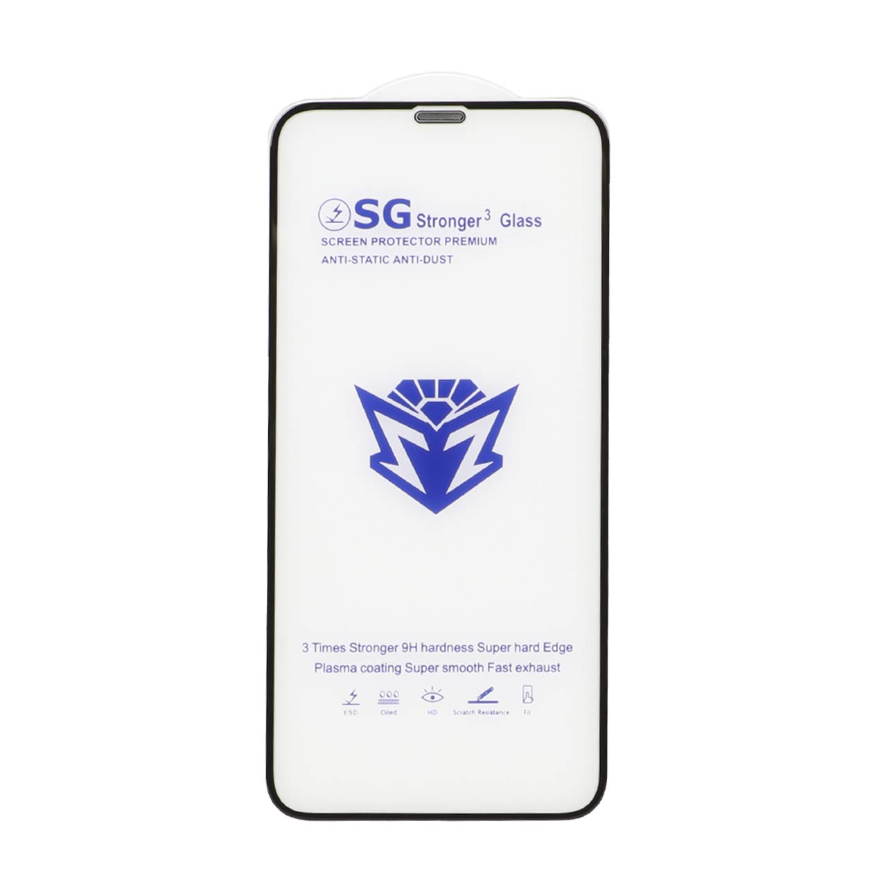 محافظ صفحه نمایش شیشه ای فول کاور SG Stronger³ مناسب برای آیفون 11 پرو / XS / X