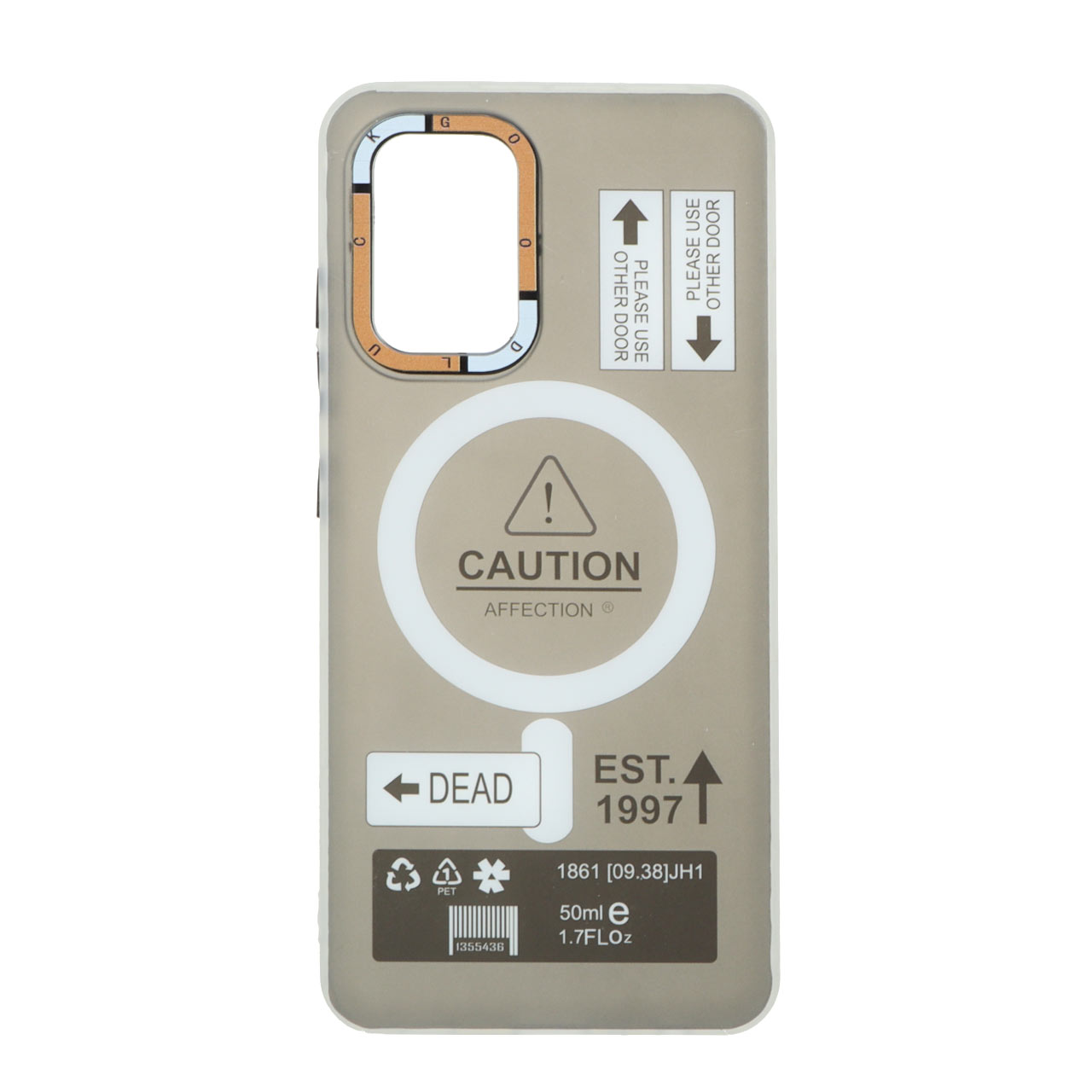 قاب طرح Caution دور مات مگ سیف مشکی مناسب برای سامسونگ گلکسی A32 4G