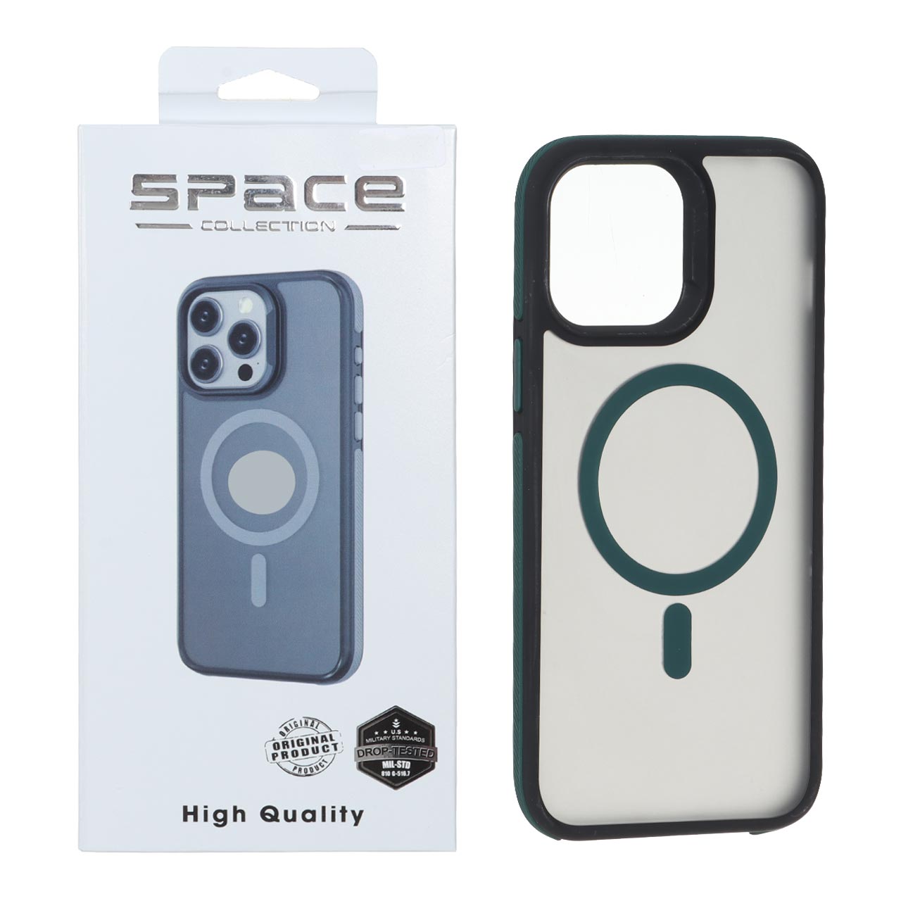 قاب طرح Space مات مگ سیف دور هاشور مناسب برای آیفون 13 پرو مکس