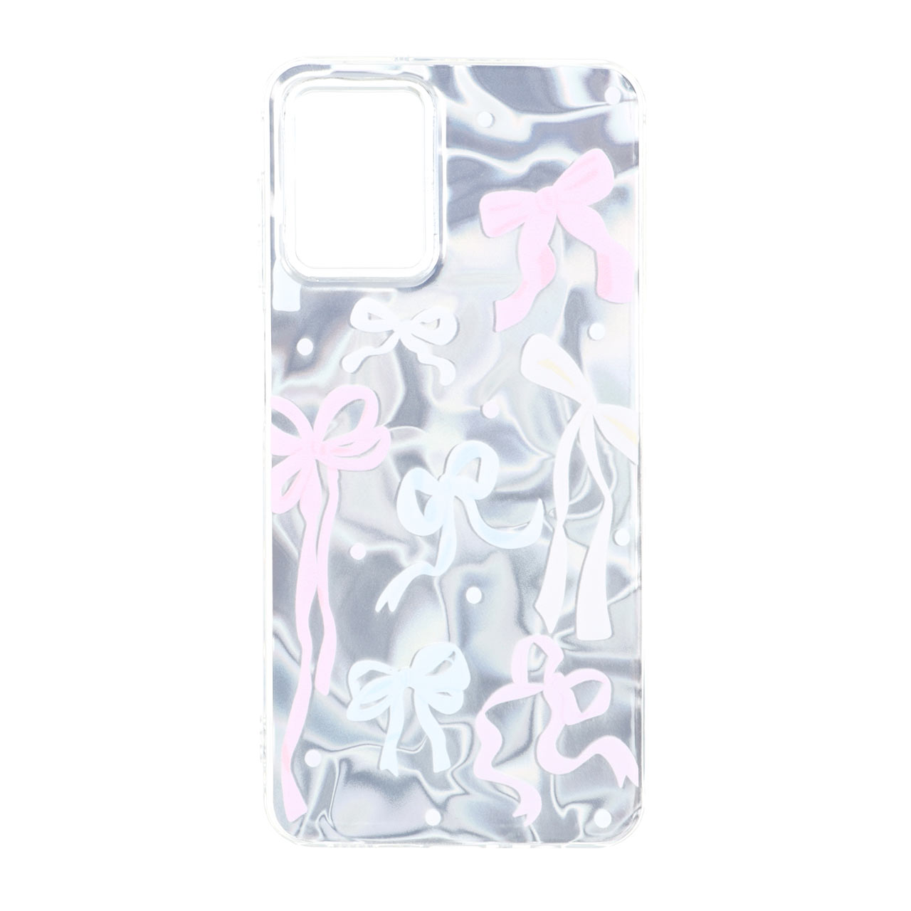 قاب طرح Silver Cloud پاپیونی دور ژله‌ای مناسب برای سامسونگ گلکسی A12 و M12 و F12