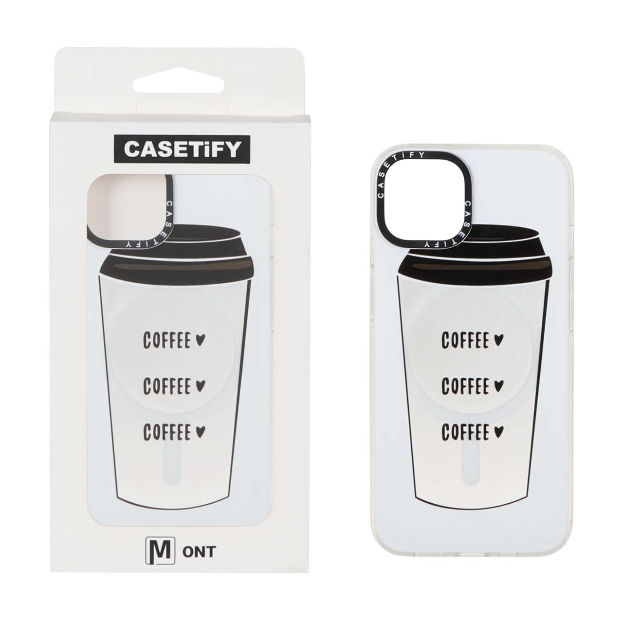 قاب طرح فنجان قهوه شفاف مگ‌سیف Casetify مناسب برای اپل آیفون 13 و آیفون 14