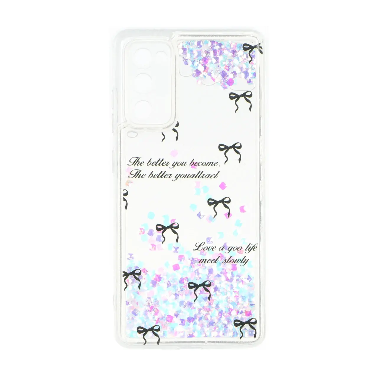 قاب آکواریومی اکلیلی طرح دار دور ژله ای Samsung Galaxy S20 FE - کد 147