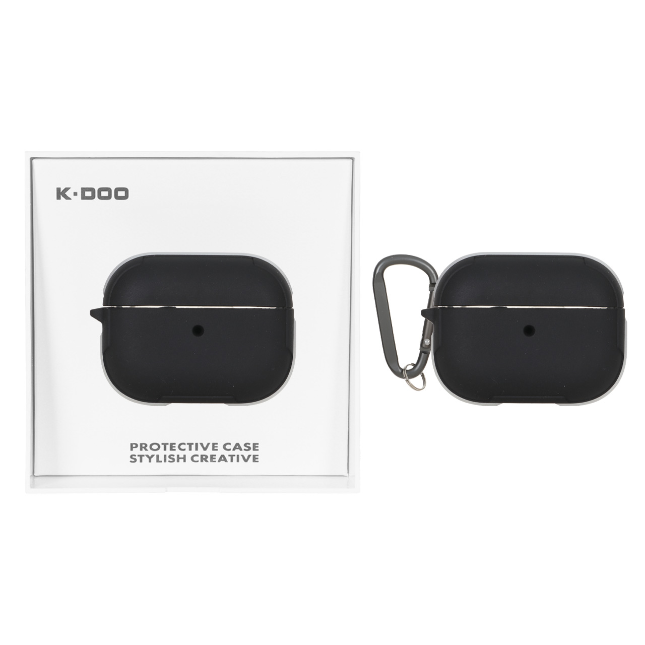 کاور اورجینال KDoo مشکی با جزئیات نقره‌ای مناسب برای ایرپاد پرو اپل