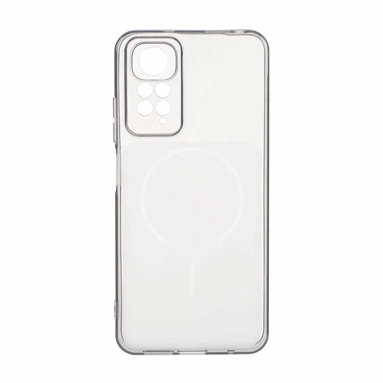 قاب ژله ای شفاف مستطیلی طرح مگ سیف محافظ لنزدار Xiaomi Redmi Note 11 4G / Redmi Note 11S - مشکی