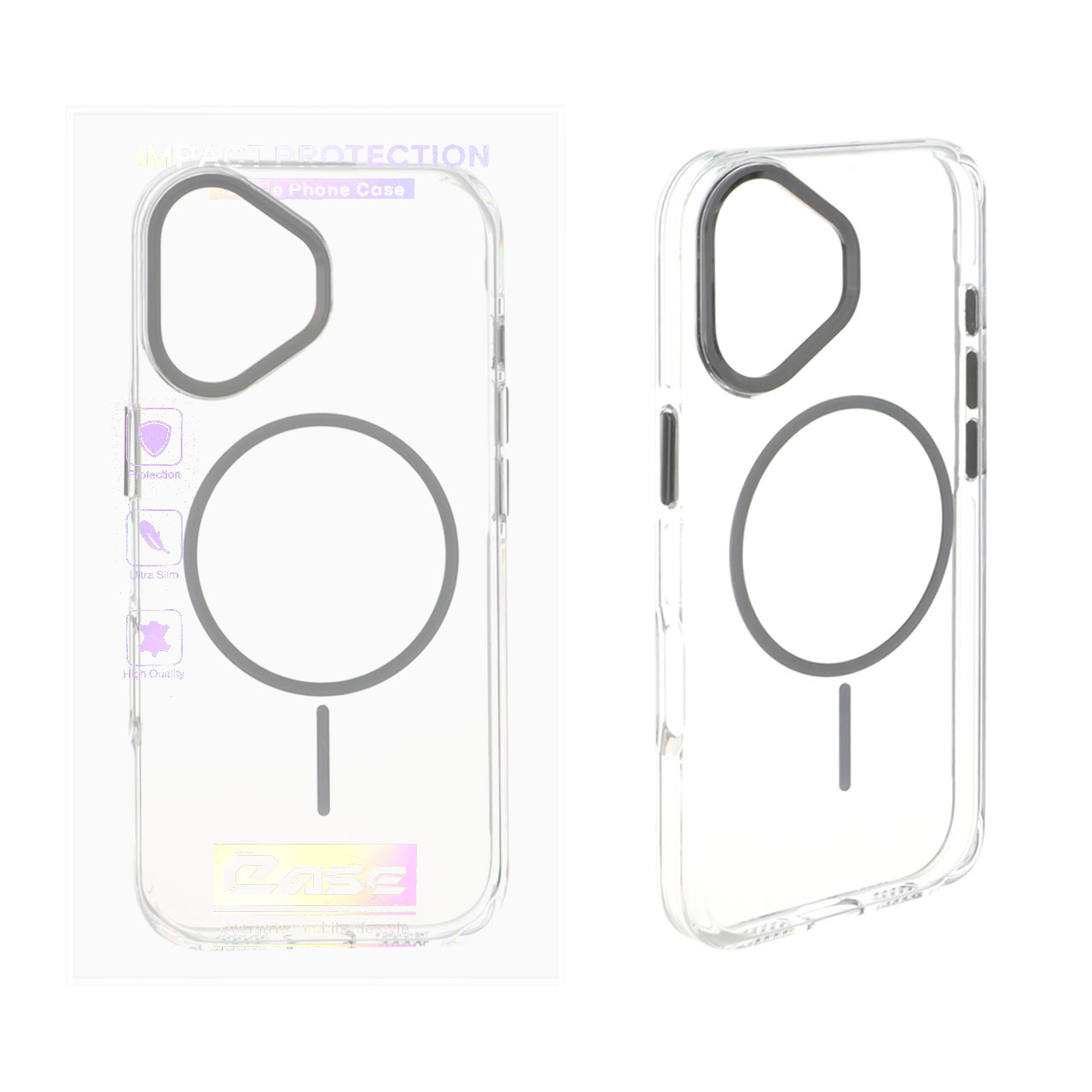 قاب Creative Case کریستالی MagSafe محافظ لنز فلزی Apple iPhone 17 - خاکستری