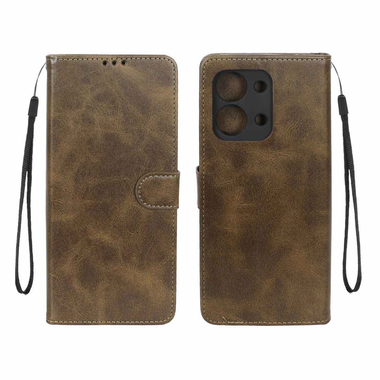کیف موبایل مگنتی طرح چرم کلاسیک MNC مناسب برای شیائومی ردمی 15C و پوکو C85 سبز زیتونی
