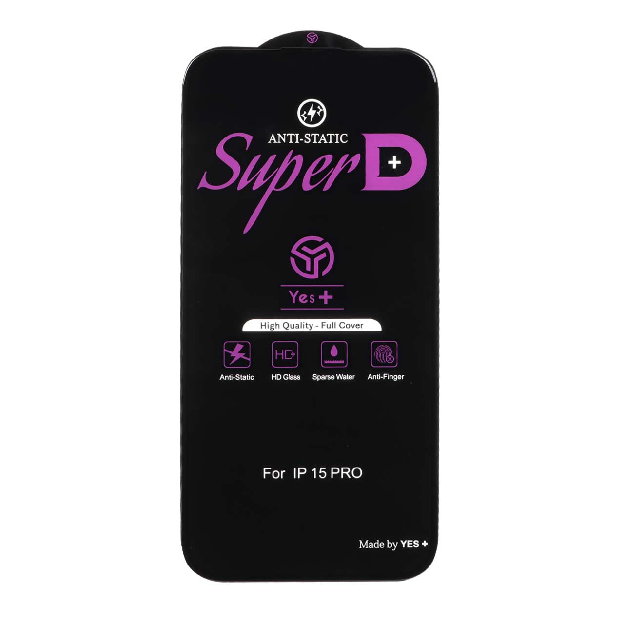 محافظ صفحه نمایش شیشه ای Super D Anti Static Yes Plus مدل Apple iPhone 15 Pro