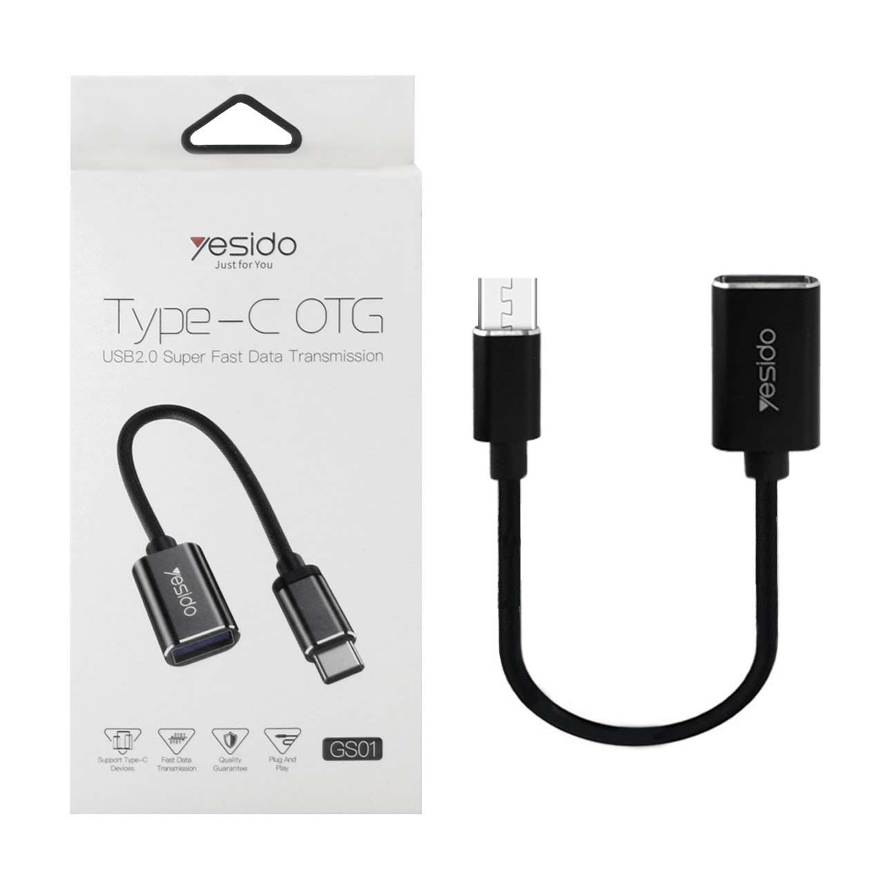 کابل تبدیل OTG یسیدو Type-C مدل GS01 - مشکی