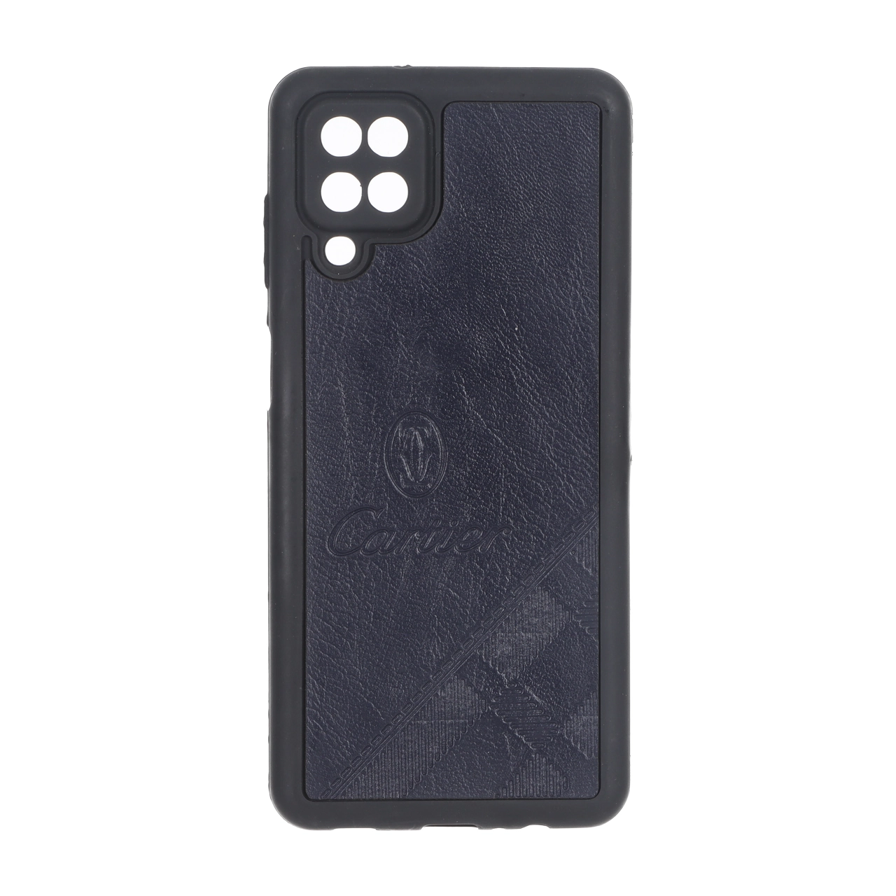 قاب طرح چرم Cartier محافظ لنزدار Samsung Galaxy A12 / M12 / F12 - سرمه ای