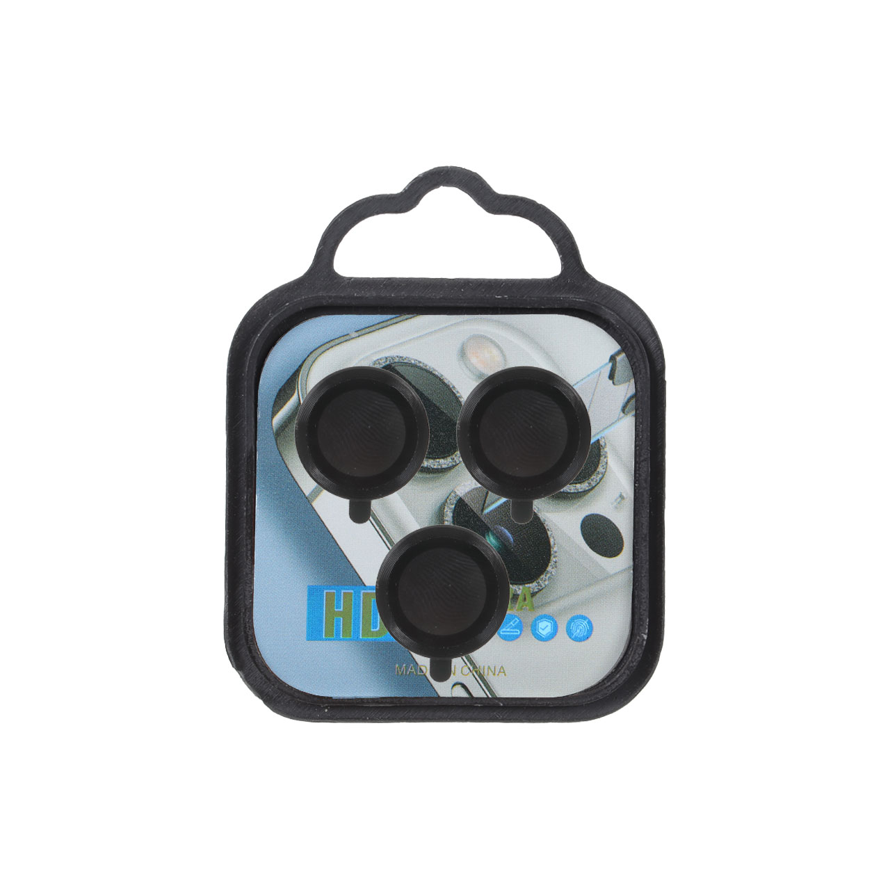 محافظ لنز رینگی مشکی مناسب برای Xiaomi Poco F6 Pro