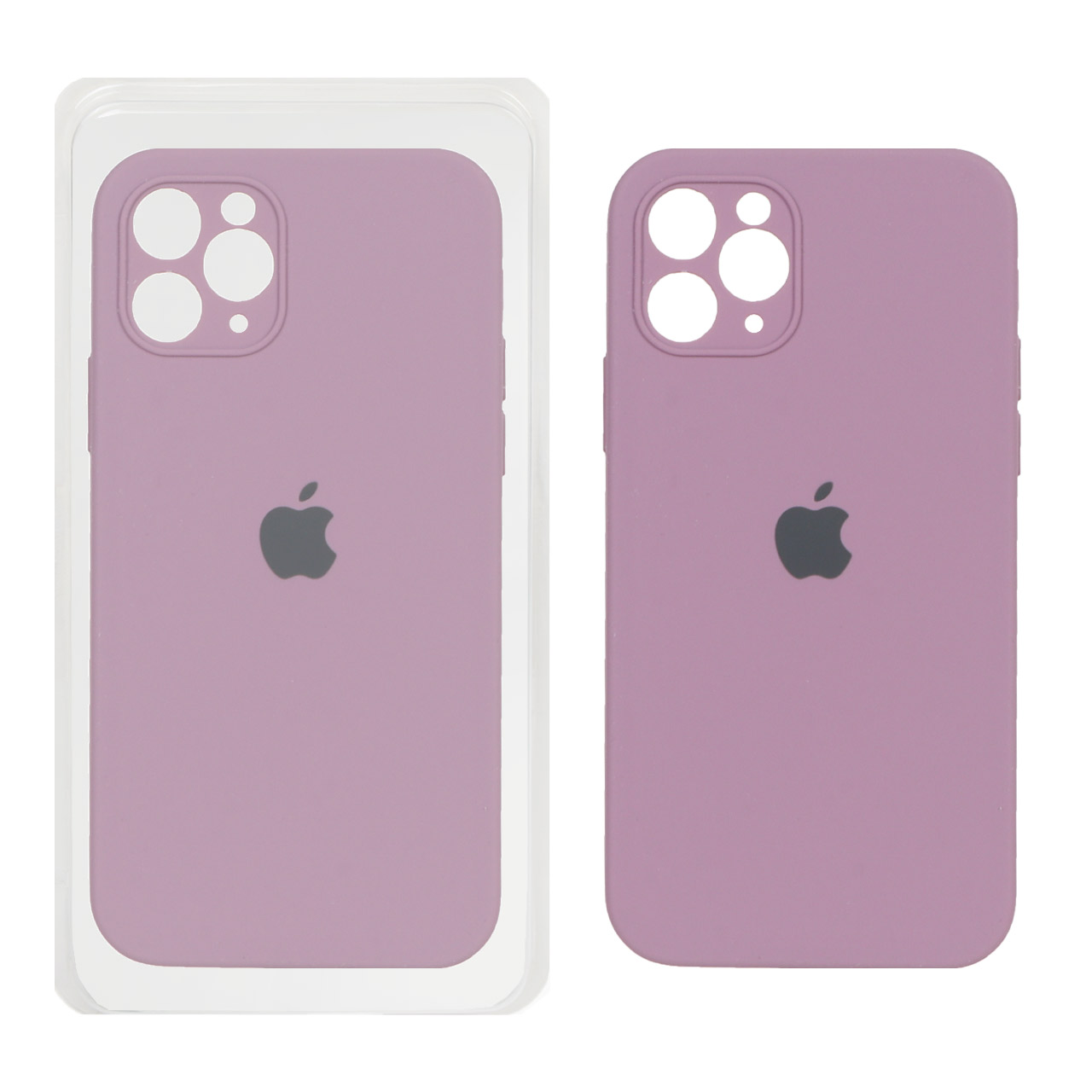 قاب سیلیکونی پاک کنی محافظ لنزدار اورجینال Apple iPhone 11 Pro - بنفش کدر (پک اصلی)