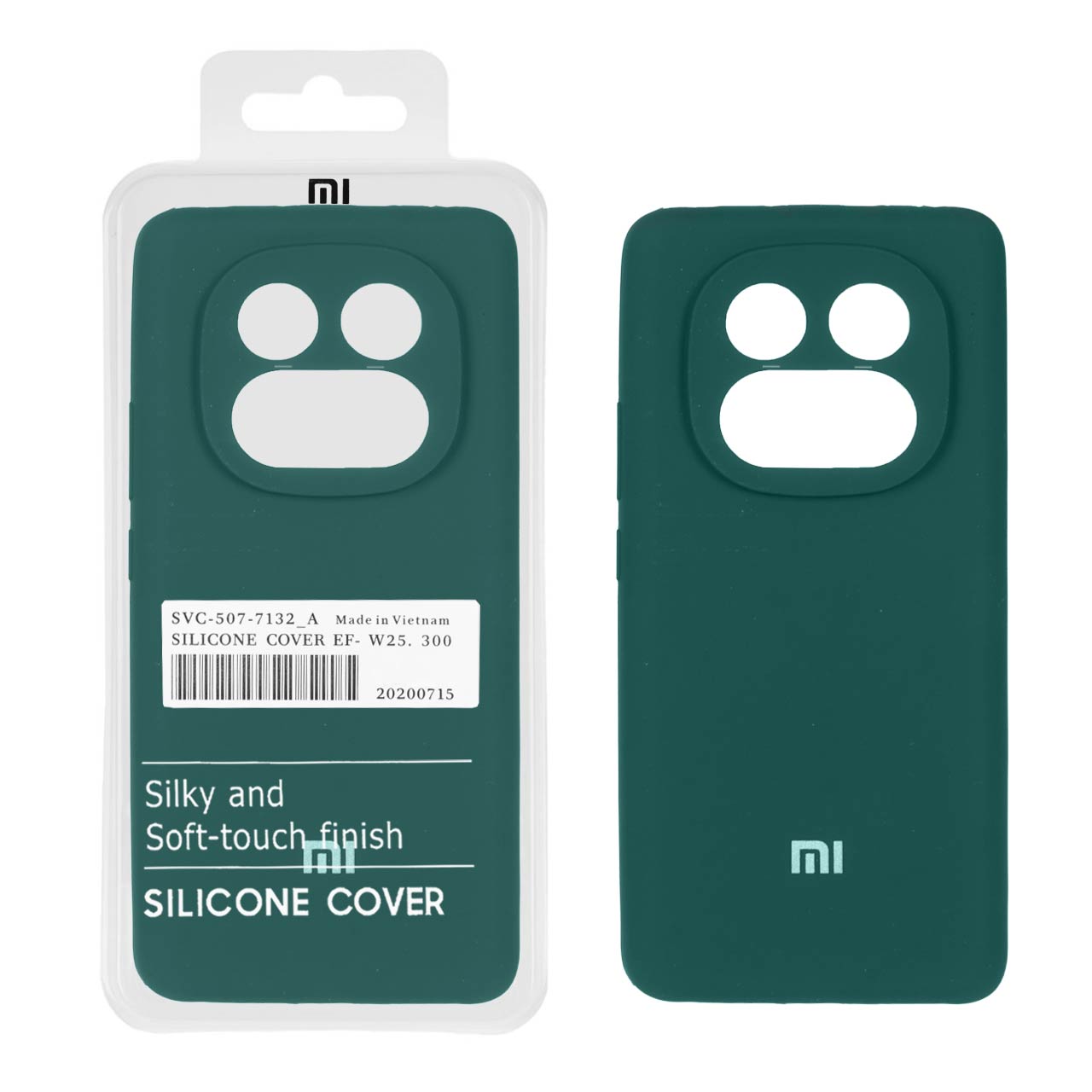 قاب سیلیکونی پاک کنی اورجینال درجه یک Xiaomi Redmi Note 14 Pro 4G - سبز (پک دار)
