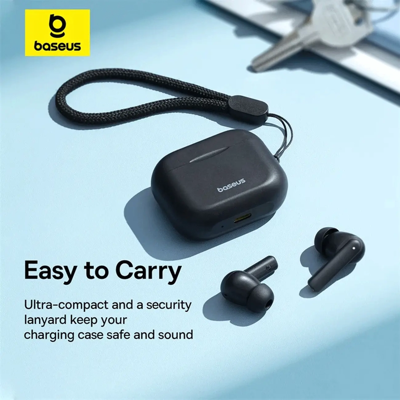 ایرفون بی سیم باسئوس مدل Compact Bowie E17 مشکی