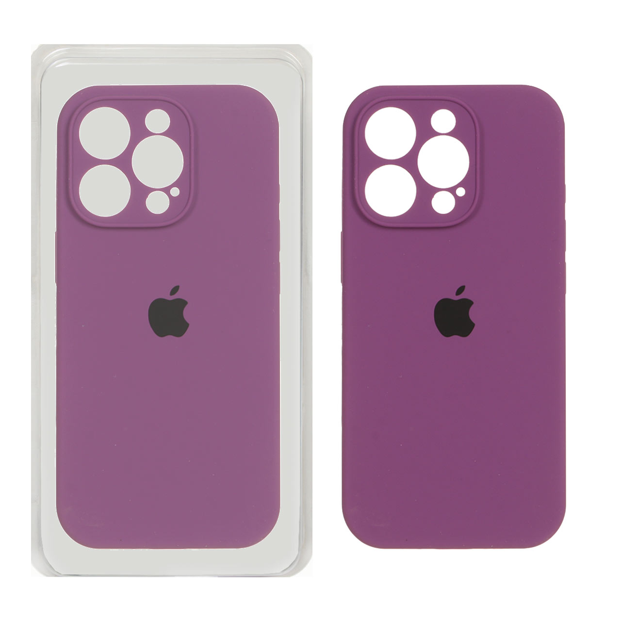 قاب سیلیکونی پاک کنی محافظ لنزدار اورجینال Apple iPhone 16 Pro - ارغوانی (پک اصلی)