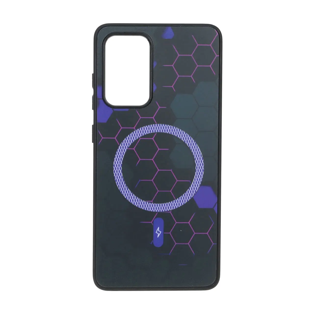 قاب طرح Hexagon مگ سیف هاشوردار بنفش مناسب برای سامسونگ گلکسی A52 و A52s