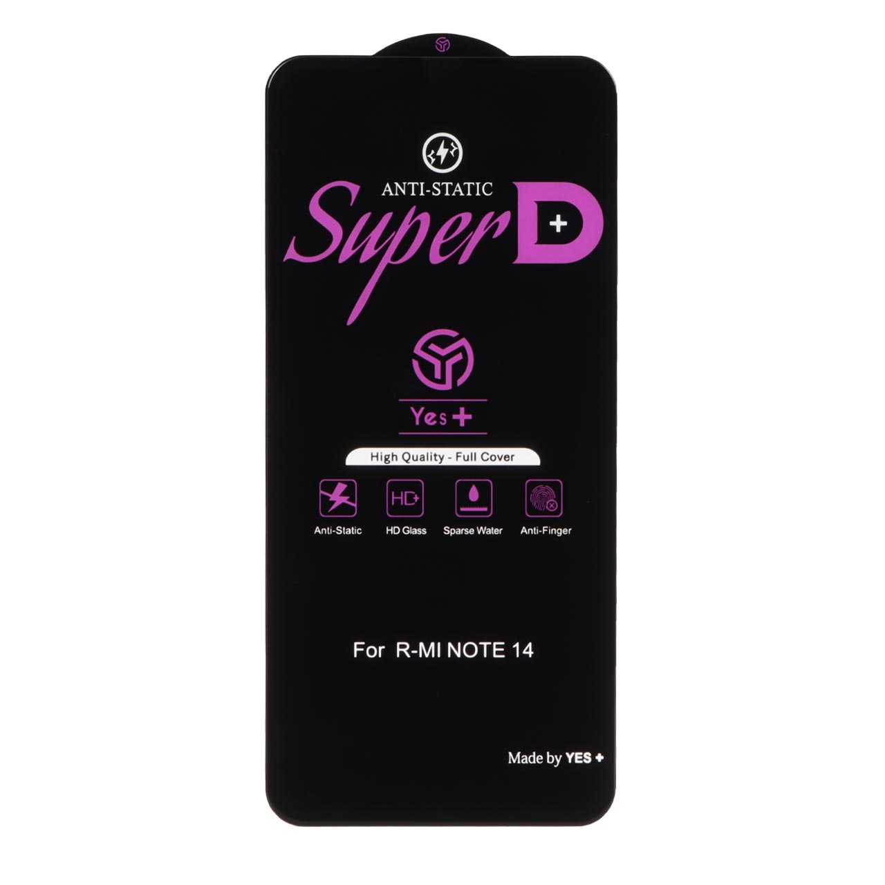 محافظ صفحه نمایش شیشه ای Super D Anti Static Yes Plus مناسب برای شیائومی ردمی نوت 14 4G و دیگر مدل‌های ذکر شده