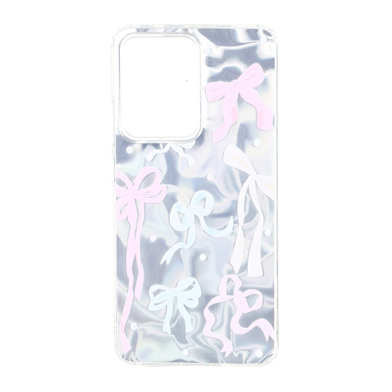 قاب طرح Silver Cloud دور ژله ای با پاپیون‌های رنگی مناسب برای شیائومی پوکو X7 پرو