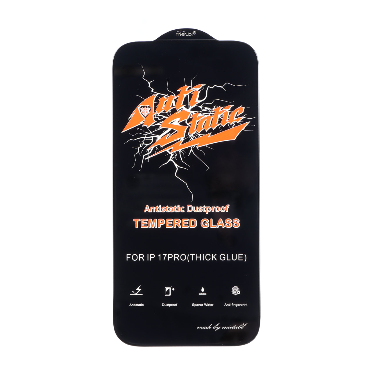 محافظ صفحه نمایش شیشه ای Full Cover Anti Static Mietubl مدل ORG - Apple iPhone 17 Pro