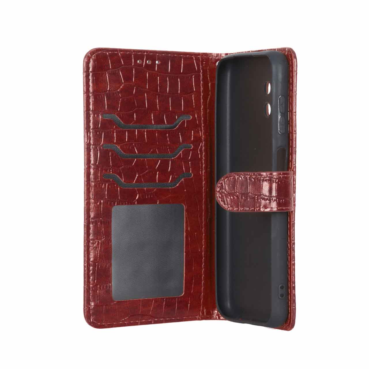 کیف مگنتی طرح چرم کروکودیل مناسب برای سامسونگ گلکسی A13 4G