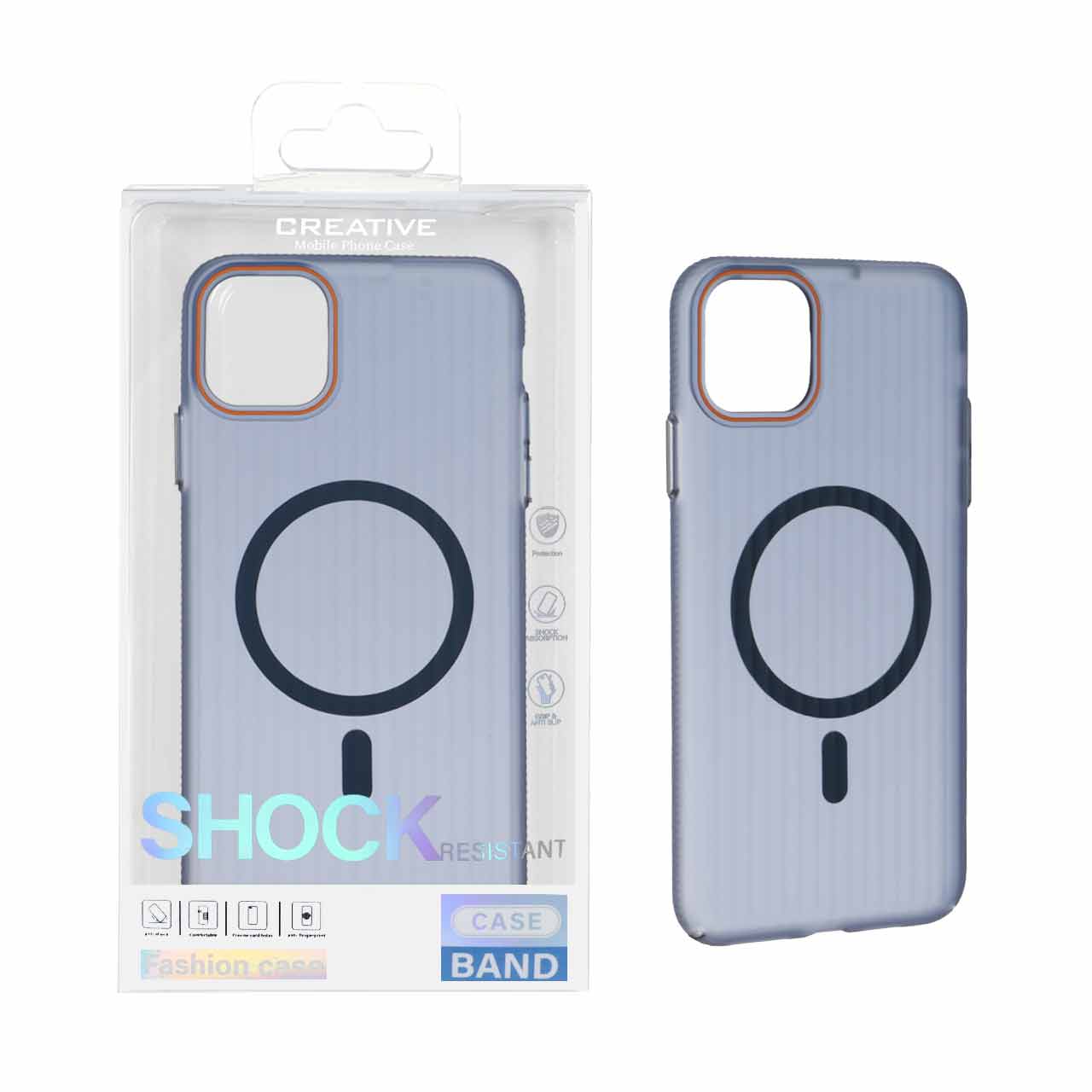 قاب اورجینال کرکره ای مات Magsafe مدل Apple iPhone 11 Pro Max - سرمه ای (پک دار)