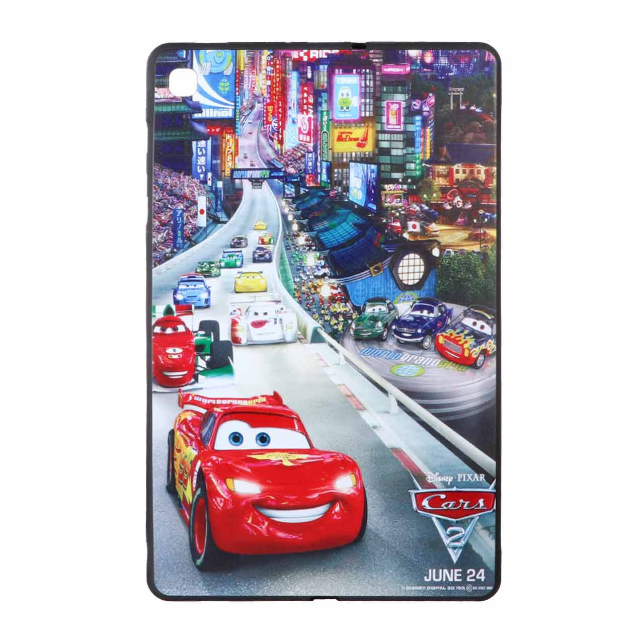 قاب ژله ای فانتزی طرح ماشین‌ها (Cars 2) مناسب برای تبلت سامسونگ گلکسی تب S6 لایت SM-P615/P619