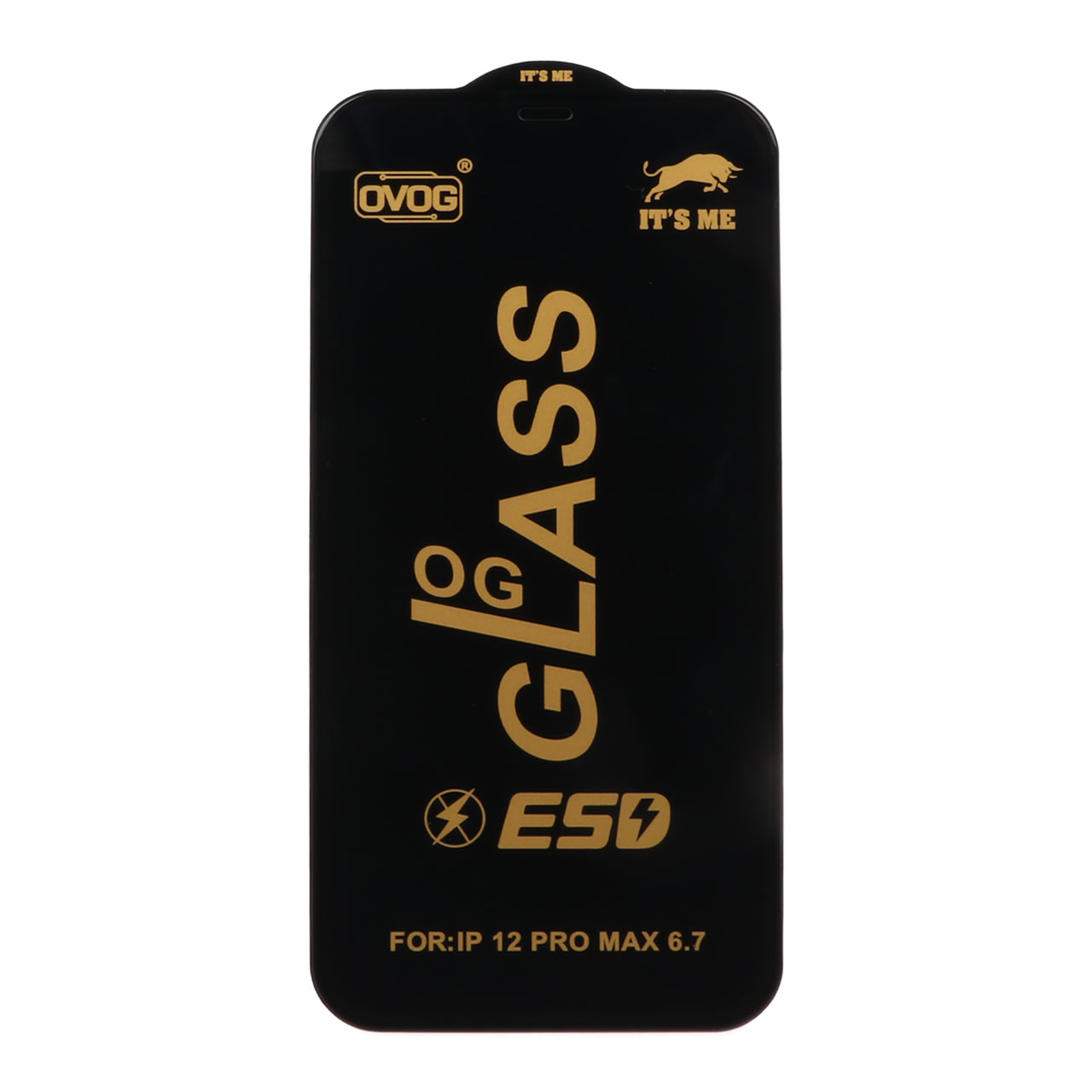 محافظ صفحه نمایش شیشه ای فول کاور OVOG OG Glass مدل ESD مناسب برای آیفون ۱۲ پرو مکس