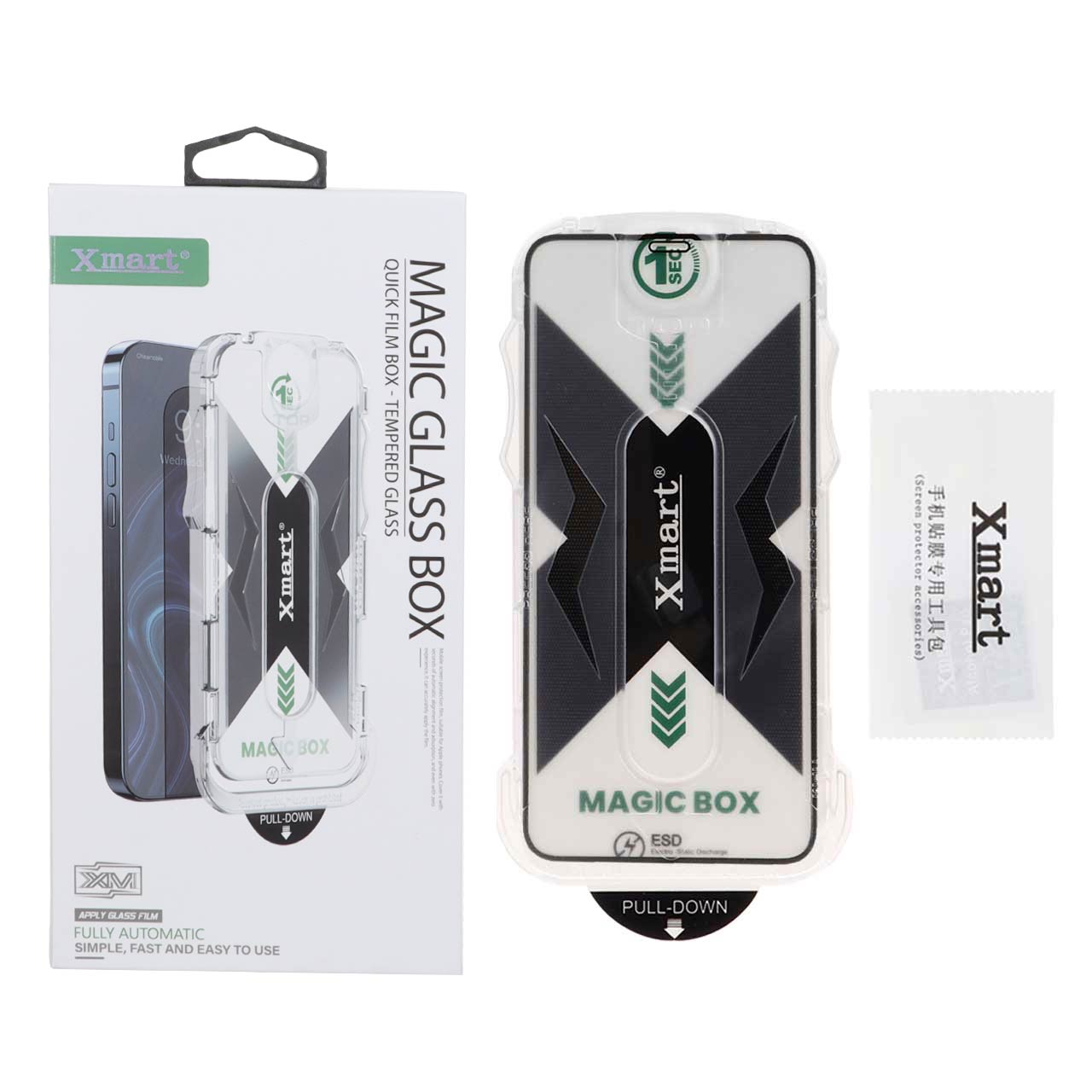 محافظ صفحه نمایش شیشه ای اورجینال XMART - Magic Glass Box مدل Apple iPhone 16 Pro Max (پک دار)